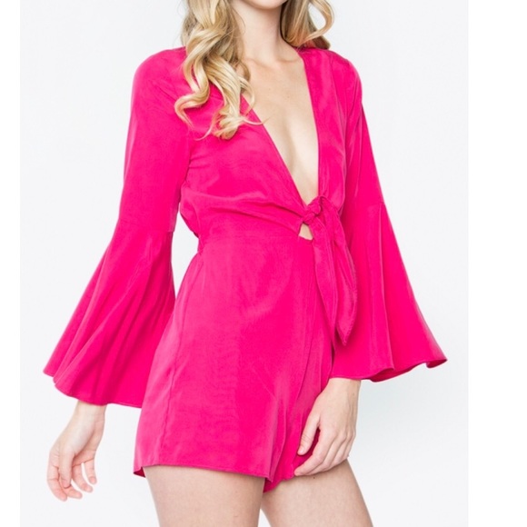 Sexy Hot Pink Romper - Picture 2 of 8